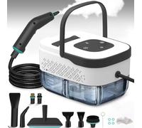 Nettoyeur vapeur portable pour la maison, système de nettoyage multifonction, design noir et blanc, nettoyeur vapeur portable avec accessoires, nettoyeur vapeur haute pression pour la maison, la