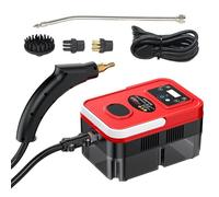 Nettoyeur vapeur portatif 1500W 1200ml blanc avec 4 accessoires - vapeur puissante 6 niveaux réglables, écran tactile, rapide 15s, ideal canapé, verre et cuisine (Prise UE)