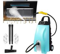 Nettoyeur Vapeur Portatif 2500 W Avec 6 Accessoires, Réservoir De 3,5 L, Vapeur Haute Température 110 °c (230 °f), Chauffe Rapide En 15 S, Idéal Pour Le Nettoyage De Voitures Et De Joints. Blue