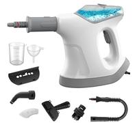 Nettoyeur vapeur portatif pour la maison, nettoyeur à vapeur à chaleur immédiate 10 s, avec grand réservoir d'eau visualisé, 9 accessoires et verrou de sécurité, pour cuisine, canapé, sol, fenêtre