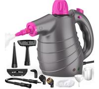 Nettoyeur Vapeur pour Canapé, 10 Accessoires, Nettoyeur Vapeur à Main 1050W, 3,5 Bar, 105°C, Réservoir 450 ml, 3Min Chauffe Sans Produits Chimiques, Nettoyant Vapeur pour Sol Vitre Voiture (Rouge)