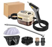Nettoyeur vapeur pressurisé à haute température, machine de nettoyage sous pression de 1 500 W, 6 niveaux réglables et grand réservoir de 1,2 L, cuiseur vapeur multi-surfaces(Off-White)