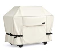 NettyPro Housse de Barbecue à gaz étanche 600D pour Barbecue d'extérieur Weber, Char-Broil, Brinkmann, Nexgrill et Plus Encore, Beige