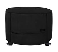 NettyPro Housse de brasero ronde résistante à la décoloration et imperméable 600D pour petite cheminée, brasero solo, poêle de camp Yukon, 71,1 x 45,7 cm, noir