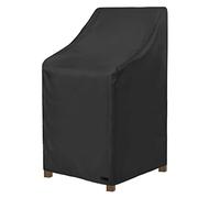 NettyPro Housses de chaise de patio empilables imperméables pour meubles de patio d'extérieur empilables, convient pour chaises de salle à manger à dossier haut de 4 à 6 empilables, 66 x 89 x 114 cm