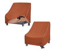 NettyPro Lot de 2 housses de chaise imperméables pour extérieur, 66 x 71 x 71 cm (l x P x H), marron