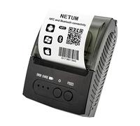 NETUM Imprimante de Reçus Bluetooth, Mini Imprimante Thermique Portable de 58 mm sans Étui de Transport, Compatible avec Android/Windows