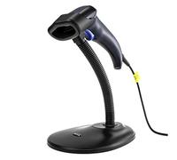 NETUM Scanner de Code-Barres Filaire 2D QR avec Stand - Lecteur de Code-Barres Automatique Omnidirectionnel (QR, PDF417, Data Matrix) avec Câble USB NT-W9S