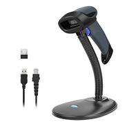 NETUM Scanner de Codes à Barres QR 2D sans Fil avec Support, Lecteur D'imageur de Codes à Barres Automatique 3 en 1 Bluetooth et 2,4 GHz sans Fil et Filaire USB NT-M8