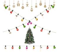NETUME Accessoires Maison de Poupée, Meubles Maison Poupee 45 cm Fausse Lampe Multicolore Miniature, Mini Sapin de Noël, Porte Lutin de Noël, Décoration Jardin Miniature Décoration