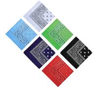 NETUME Bandanas pour hommes paquet de 6, bandeaux en coton paisley, écharpe de cowboy, bandanas carrés, parfaits pour le cyclisme hip-hop - également en tant que mouchoir/foulard