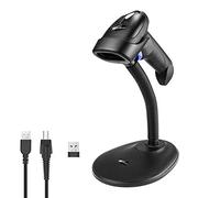 NetumScan Scanner de Codes-Barres 2D sans Fil Lecteur de Codes-Barres Automatique USB avec Support réglable Mains Libres/imageur (QR PDF417) pour PC Ordinateur NSI8-X