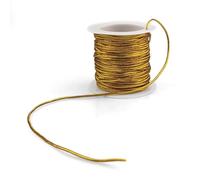 Netuno 1 Cordon élastique doré 9m Cordon d'artisanat pour Perles Couture DIY Bracelet Collier Fabrication de Bijoux décoration travaux manuels Bricolage Rouleau de Cordon Elastique pour Bracelets