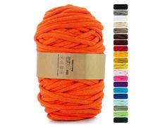 Netuno 1 Cordon en Coton Orange 9 mm 50 m Cordon Coton pour macramé Corde macramé pour Bricolage décoration Loisirs créatifs DIY Artisanat tentures murales