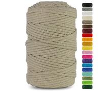 Netuno 1 fil de macramé beige clair 5mm 200m cordon en coton pour macramé fil de bricolage décoration loisirs créatifs art et artisanat cordon de macramé fil de coton corde macramé cordon de bricolage