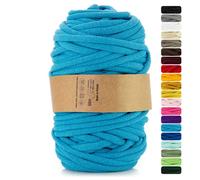 Netuno 1 Fil de macramé Bleu 9mm 50m Cordon Coton pour macramé Fil de Bricolage décoration Loisirs créatifs Art et Artisanat Cordon de macramé Fil de Coton Corde macramé Cordon de Bricolage