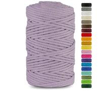 Netuno 1 Fil de macramé Lilas 3mm 100m Cordon en Coton pour macramé Fil de Bricolage décoration Loisirs créatifs Art et Artisanat Cordon de macramé Fil de Coton Corde macramé Cordon de Bricolage