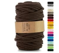 Netuno 1 Fil de macramé Marron 9mm 50m Cordon en Coton pour macramé Fil de Bricolage décoration Loisirs créatifs Art et Artisanat Cordon de macramé Fil de Coton Corde macramé Cordon de Bricolage