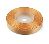 Netuno - 1 ruban de satin, 12 mm x 32 m, couleur : abricot, en tissu, décoratif, pour le bricolage, la décoration de mariage, l’emballage de cadeau