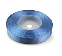 Netuno 1 ruban de satin, 12 mm x 32 m, couleur : bleu, en tissu, décoratif, pour le bricolage, la décoration de mariage, l’emballage de cadeau