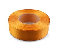 Netuno 1 ruban de satin, 25 mm x 32 m, couleur : orange, en tissu, décoratif, pour le bricolage, la décoration de mariage, l’emballage de cadeau