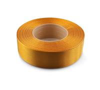 Netuno - 1 ruban de satin - 25 mm x 32 m - Couleur orange pâle - Ruban décoratif en tissu - Pour travaux manuels, décoration de mariage, emballage cadeau