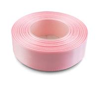 Netuno 1 ruban de satin, 25 mm x 32 m, couleur : rose clair, en tissu, décoratif, pour le bricolage, la décoration de mariage, l’emballage de cadeau