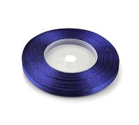 Netuno 1 ruban de satin, 6 mm x 32 m, couleur : bleu marine, en tissu, décoratif, pour le bricolage, la décoration de mariage, l’emballage de cadeau