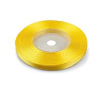 Netuno - 1 ruban de satin, 6 mm x 32 m, couleur : jaune, en tissu, décoratif, pour le bricolage, la décoration de mariage, l’emballage de cadeau