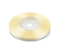 Netuno 1 ruban de satin, 6 mm x 32 m, couleur : jaune pâle, en tissu, décoratif, pour le bricolage, la décoration de mariage, l’emballage de cadeau