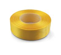 Netuno - 1 ruban de satin de 25 mm x 32 m - Couleur jaune soleil - Ruban décoratif en tissu - Pour travaux manuels, décoration de mariage, emballage cadeau
