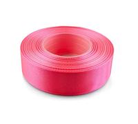 Netuno - 1 ruban de satin de 25 mm x 32 m - Rose foncé - Ruban décoratif en tissu - Pour travaux manuels, décoration de mariage, emballage cadeau