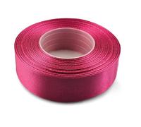 Netuno - 1 ruban de satin de 25 mm x 32 m - Rose intense - Ruban décoratif en tissu - Pour travaux manuels, décoration de mariage, emballage cadeau