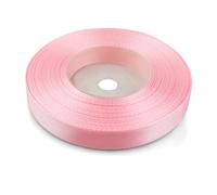 Netuno 1 ruban de satin rose clair 12 mm x 32 m - Ruban décoratif en tissu coloré - Ruban décoratif - Ruban de satin rouge - Pour emballage cadeau - Décoration