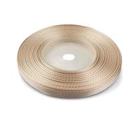 Netuno 1 ruban décoratif satin cappuccino 6 mm x 32 m couture cadeau | Ruban en satin double face · pour emballage cadeau, couture, décoration, nœuds, mariage, cartes & DIY