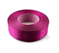 Netuno 1 ruban décoratif satin fuchsia 25 mm x 32 m couture cadeau | Ruban en satin double face · pour emballage cadeau, couture, décoration, nœuds, mariage, cartes & DIY