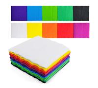 Netuno 10 bandes pliées en papier crépon multicolore en forme de bloc 10 x 200 cm Papier de bricolage pour la décoration avec motif étoile dorée Emballage cadeau projets créatifs Déco colorée