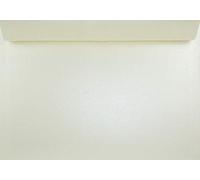 Netuno 10 enveloppes grandes C4 crème nacrée 229x324mm 120g Majestic Candelight Cream enveloppes décoratives élégantes pour mariage anniversaire baptême Noël invitations cartes de voeux documents
