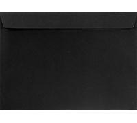 Netuno 10 enveloppes noires C4 229x324mm 120g Burano Nero enveloppes de haute qualité élégantes élégantes décoratives pour funérailles invitations mariage anniversaire Noël cartes de voeux photos