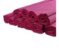 Netuno 10 rouleaux de papier crépon bordeaux 200 x 50 cm papier crêpe coloré pour bricolage décoration DIY loisirs créatifs cadeau fête mariage projets artistique travaux manuels