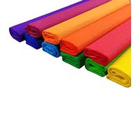 Netuno 10 rouleaux de papier crépon couleurs assorties 200 x 50 mix papier crêpe coloré pour bricolage décoration DIY loisirs créatifs cadeau fête mariage projets artistique travaux manuels