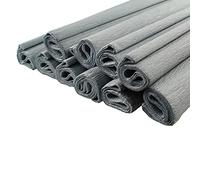 Netuno 10 rouleaux de papier crépon gris 200 x 50 cm papier crêpe coloré pour bricolage décoration DIY loisirs créatifs cadeau fête mariage projets artistique travaux manuels