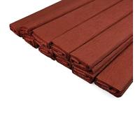 Netuno 10 rouleaux de papier crépon marron intense 200 x 50 cm papier crêpe coloré pour bricolage décoration DIY loisirs créatifs cadeau fête mariage projets artistique travaux manuels