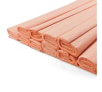Netuno 10 rouleaux de papier crépon orange clair 200 x 50 cm papier crêpe coloré pour bricolage décoration DIY loisirs créatifs cadeau fête mariage projets artistique travaux manuels