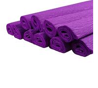 Netuno 10 rouleaux de papier crépon violet 200 x 50 cm papier crêpe coloré pour bricolage décoration DIY loisirs créatifs cadeau fête mariage projets artistique travaux manuels