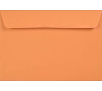 Netuno 100 Enveloppes C6 114x162 mm Oranges Mandarin - Recy s, Colorées en Papier Naturel, Décoratives pour Invitations, Mariage, Cartes de Vœux, Anniversaires