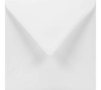 Netuno 100 enveloppes carées blanches 155x155mm 100g Lessebo Smooth White rabat pointu enveloppes décoratives idéales pour invitations brochures flyers anniversaire mariage cartes de vœux lettres