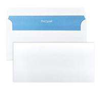 Netuno 100 enveloppes d'affaires longues DL 110 x 220 cm 80g enveloppe postale sans fenêtre rabat droit enveloppes commerciales blanches pour factures documents lettres cartes postales