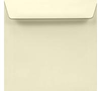 Netuno 100 enveloppes ivoires 155 x 155 mm 120g Aster Smooth Ivory enveloppes carrées enveloppes élégantes de haute qualité pour cartes de vœux invitations mariage Baptême communion anniversaires