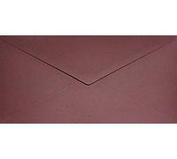 Netuno 100 enveloppes longues bordeaux DL 110x220mm 120g Keaykolour Carmine enveloppes en papier recyclé enveloppes colorées recyclées pour cartes de vœux invitations mariage anniversaire Noël